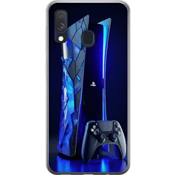 Samsung Galaxy A40 Läpinäkyvä kuori PS5