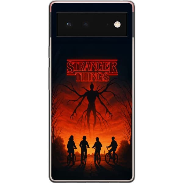 Kompatibelt Mobildeksel til Google Pixel 6 Stranger Things Eleven Mike Dustin Hawkins eventyr