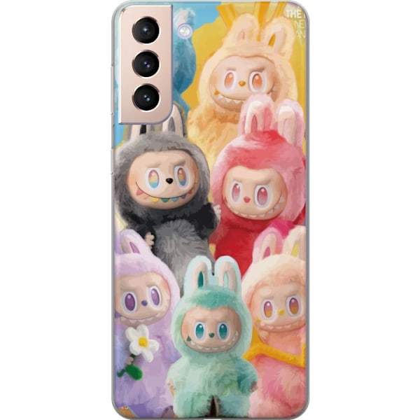 Samsung Galaxy S21 Genomskinligt Skal Labubu Sketch Style – Handritat monster i tusch