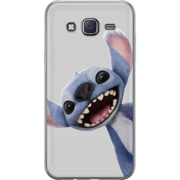 Samsung Galaxy J5 Genomskinligt Skal Stitch i Fart – Kawaii Design för Fans & Barn