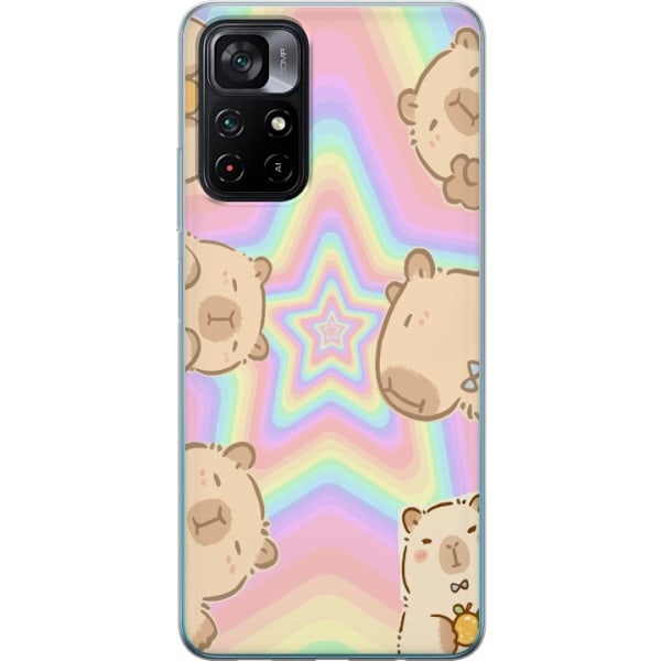 Xiaomi Poco M4 Pro 5G Läpinäkyvä kuori Kawaii Capybara Gala