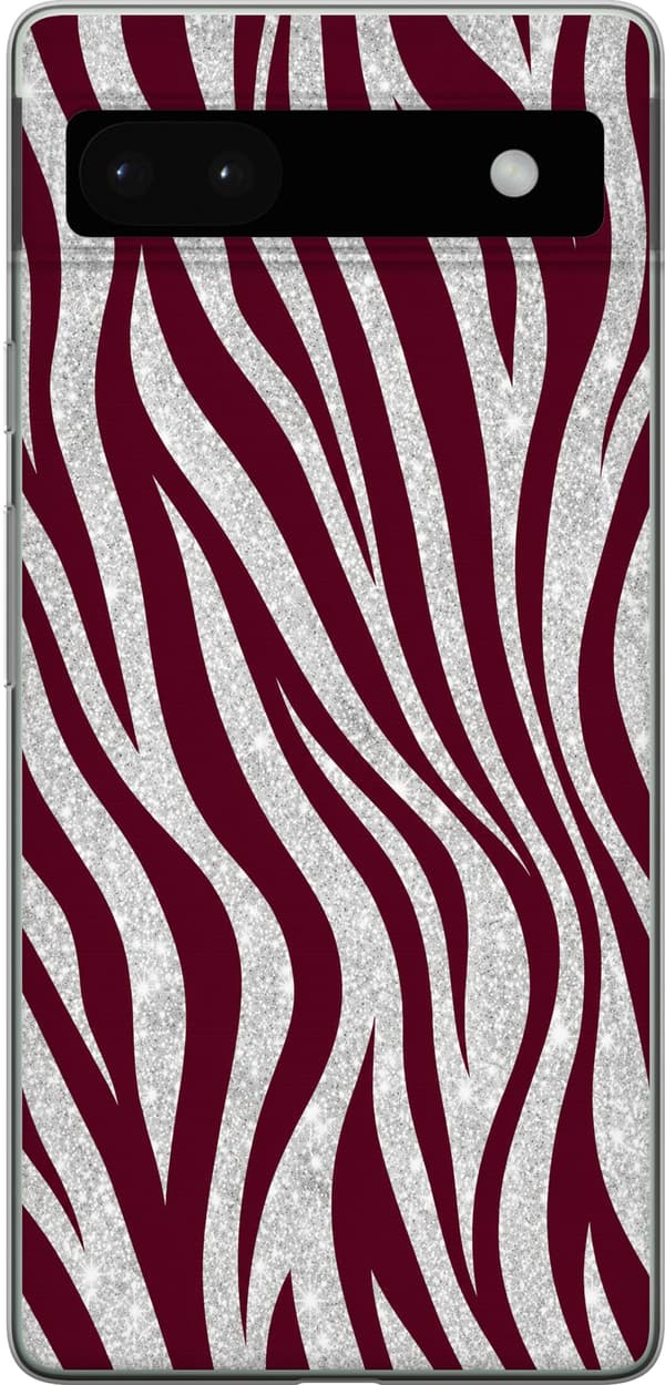 Kompatibel Mobilcover til Google Pixel 6a Vinrød zebra rød
