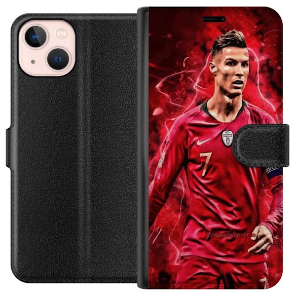Apple iPhone 13 mini Lommeboketui Ronaldo Ferdigheter - CR7 Design for Ekte Supportere