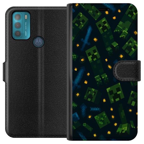 Motorola Moto G50 Tegnebogsetui Minecraft Dungeons Mob