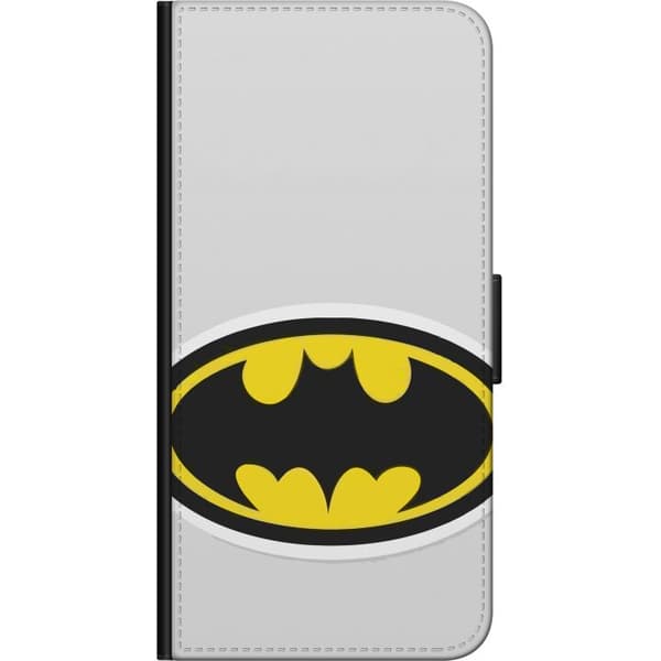Kompatibel Tegnebogsetui til Samsung Galaxy Note9 Sort og gul Batman-flagermussymbol, klassisk superheltemotiv sort