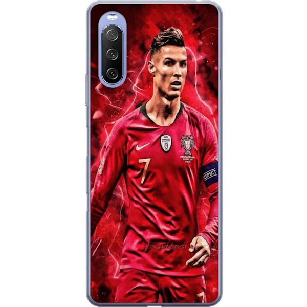 Sony Xperia 10 III Genomskinligt Skal Ronaldo Skills – CR7 Design för Äkta Supporters