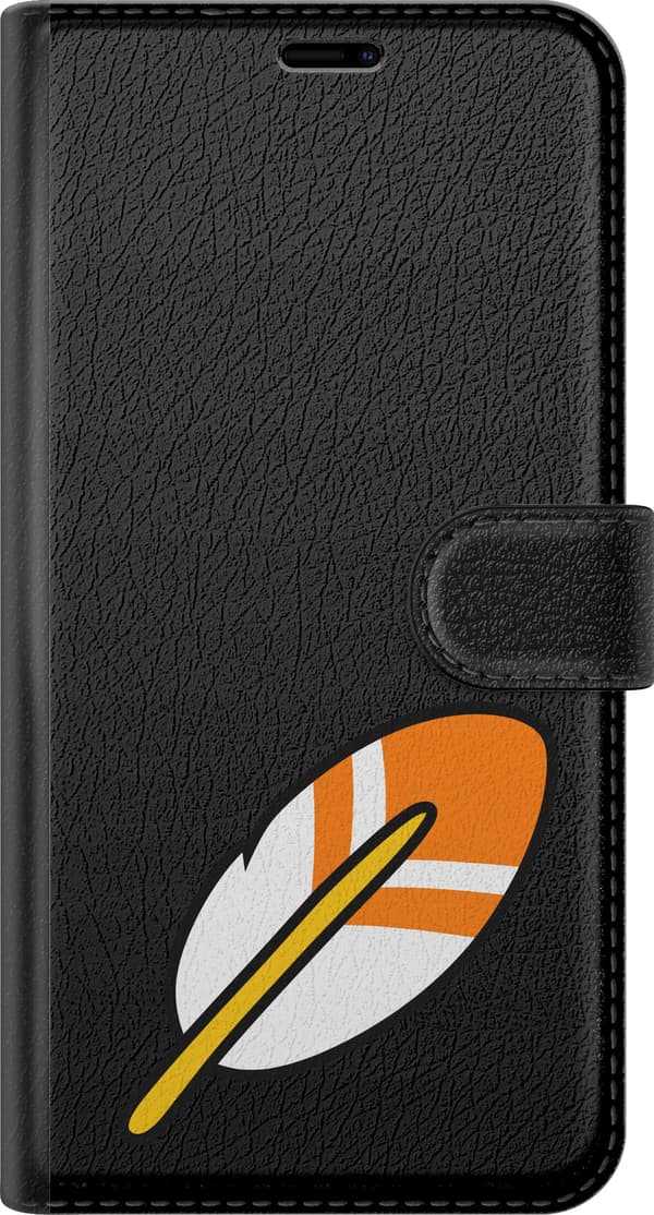 Kompatibel Tegnebogsetui til Google Pixel 10 Orange spillefjer - Orange motiv med orange spillefjer. orange