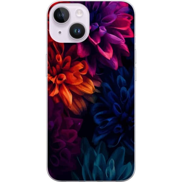 Kompatibelt Mobildeksel til Apple iPhone 14 Fargfulle blomster