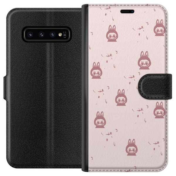 Samsung Galaxy S10 Tegnebogsetui Labubu Neon Pop - Neonfarvet