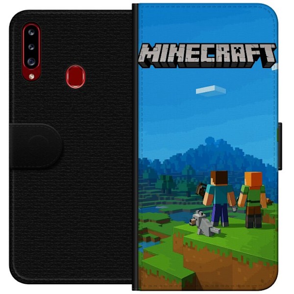 Samsung Galaxy A20s Plånboksfodral Minecraft Key Art