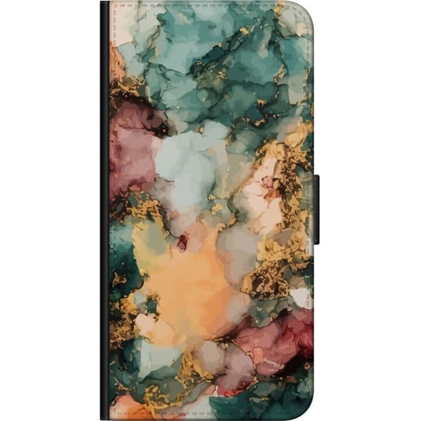 Kompatibelt Lommeboketui til Samsung Galaxy A20s Marmor