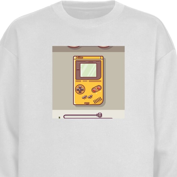 Sweatshirt for Voksen | Klassisk Collegegenser Nintendo Retro hvit L