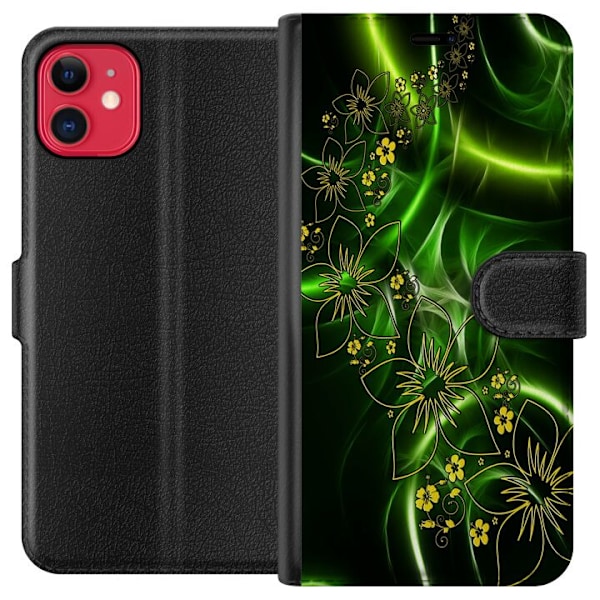Apple iPhone 11 Tegnebogsetui Blomster