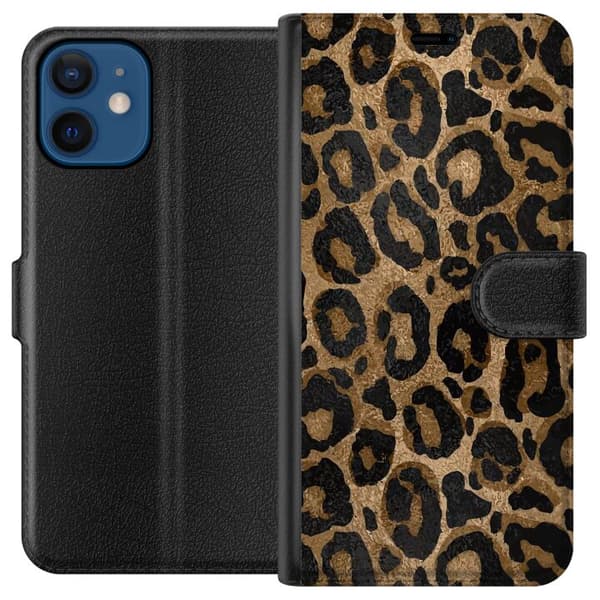Kompatibel Tegnebogsetui til Apple iPhone 12 mini Leopard Luxe