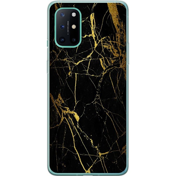 OnePlus 8T Gjennomsiktig deksel Marmor Svart & Gull