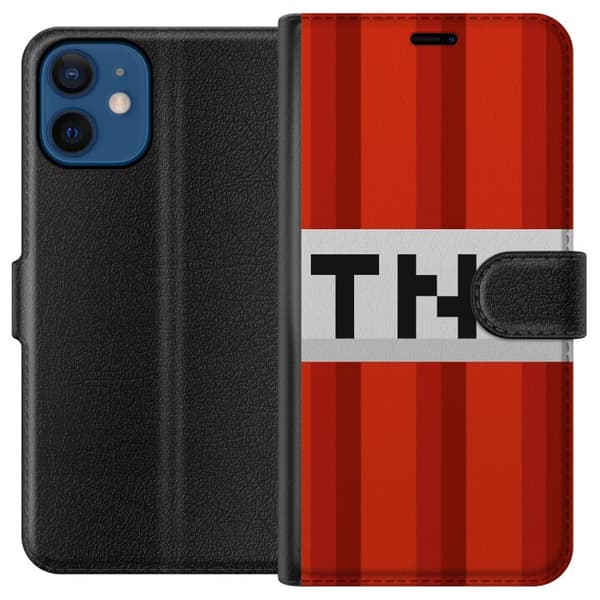 Kompatibel Tegnebogsetui til Apple iPhone 12 Minecraft TNT