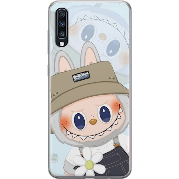 Samsung Galaxy A70 Läpinäkyvä kuori Labubu hattuineen - Pop