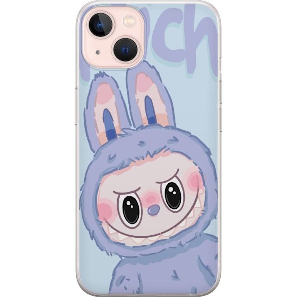 Apple iPhone 13 Gennemsigtig cover Blå Kanin Labubu