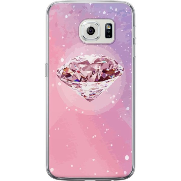 Samsung Galaxy S6 edge Gennemsigtig cover Glitter Diamant