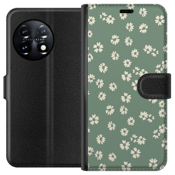OnePlus 11 Tegnebogsetui Blomsterdrøm - Farverigt Blomstermønster