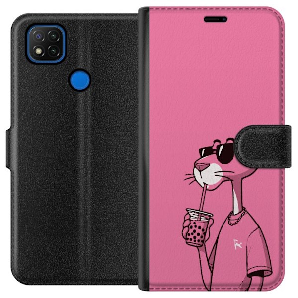 Xiaomi Redmi 9C Plånboksfodral Pink Panter Drink