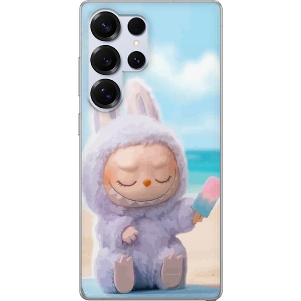 Samsung Galaxy S25 Ultra Gjennomsiktig deksel Labubu Pink Stem