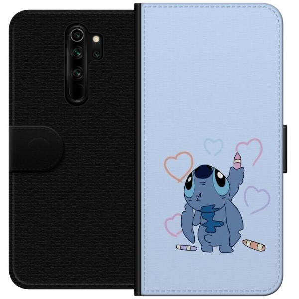 Xiaomi Redmi Note 8 Pro  Lompakkokotelo Stitch Sydämet