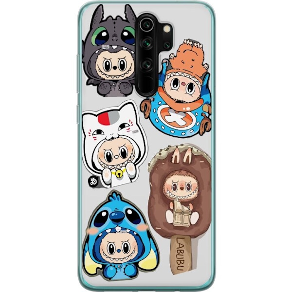 Xiaomi Redmi Note 8 Pro  Gjennomsiktig deksel Labubu figure samling - Pop Mart Labubu The Monsters i fargerik design