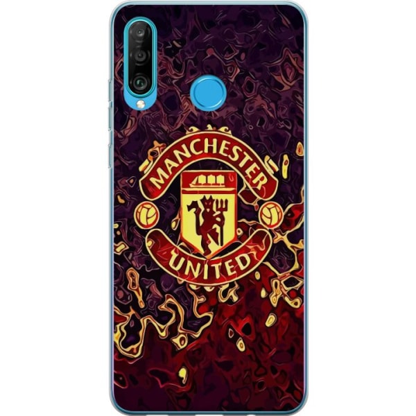 Huawei P30 lite Gennemsigtig cover Manchester United