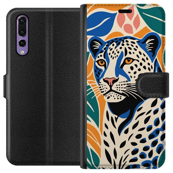 Huawei P20 Pro Tegnebogsetui Majestætiske Leopard