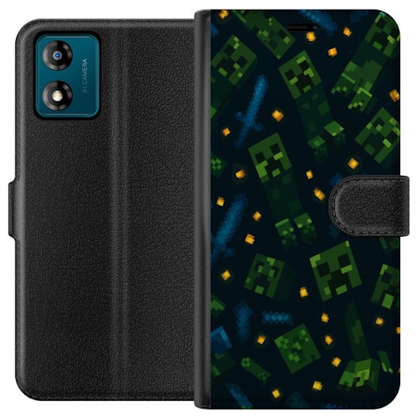 Motorola Moto E13 Tegnebogsetui Minecraft Dungeons Mob