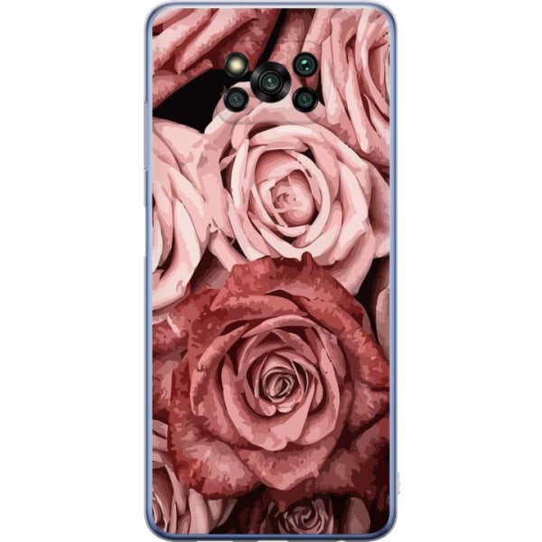 Xiaomi Poco X3 Pro Läpinäkyvä kuori Ruusut