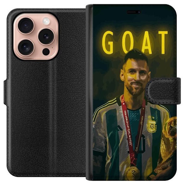 Apple iPhone 16 Pro Lompakkokotelo Vuohi Messi