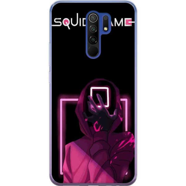 Xiaomi Redmi 9 Läpinäkyvä kuori Squid Game Teema Suosittu Sarja Motiivi Graafinen Ikoninen Suunnittelu Aasialainen Popkulttuuri Jännitys Draama