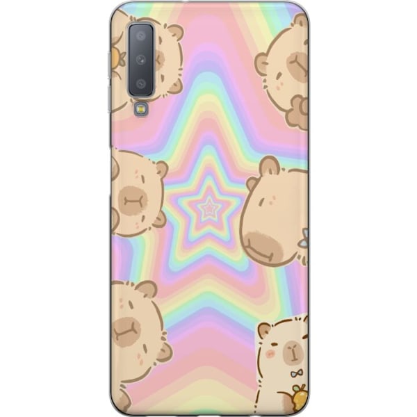 Samsung Galaxy A7 (2018) Läpinäkyvä kuori Kawaii Capybara G