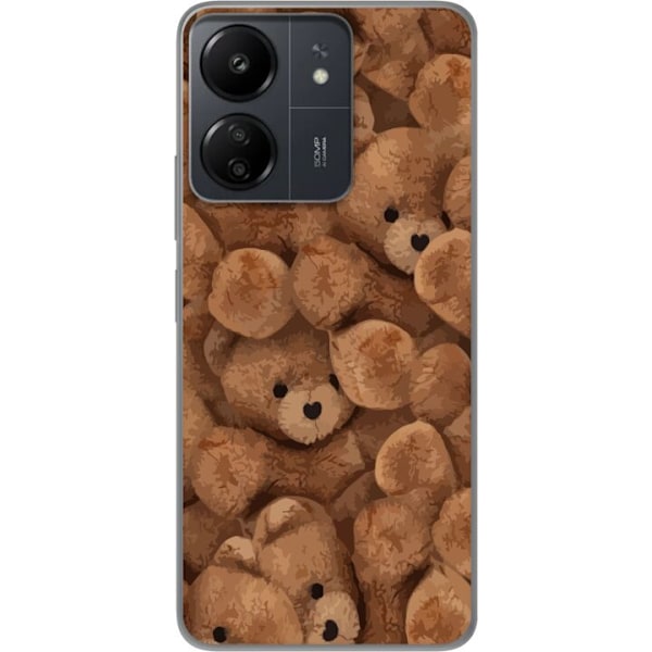 Xiaomi Redmi 13C Läpinäkyvä kuori Teddybjörnar