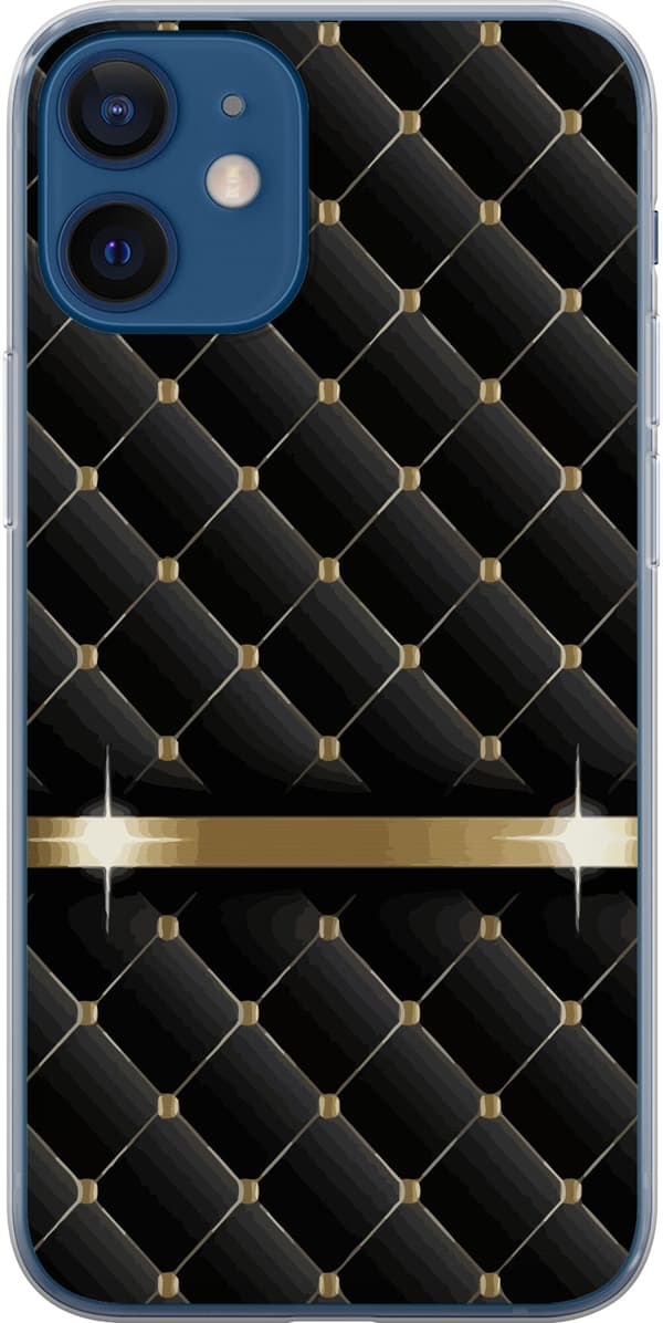 Yhteensopiva Puhelinkuori Apple iPhone 12 mini Ylellinen Musta