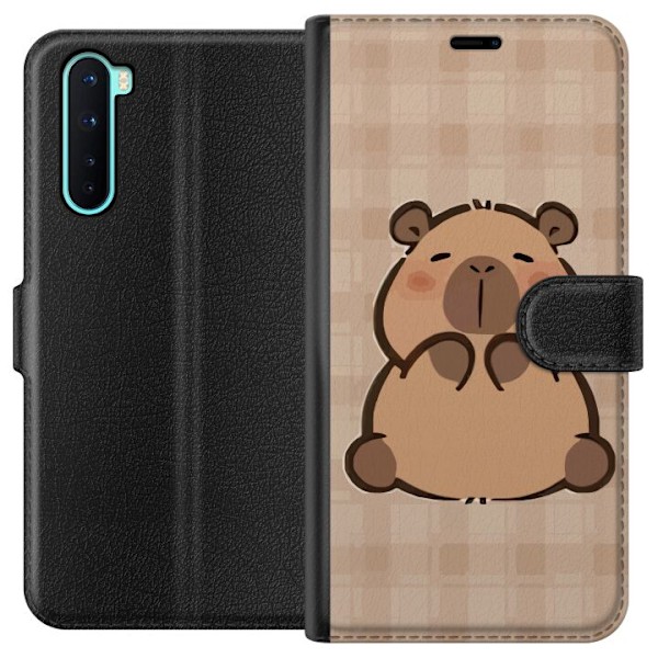 OnePlus Nord Tegnebogsetui Mobilskal kawaii capybara flera figurer japansk stil