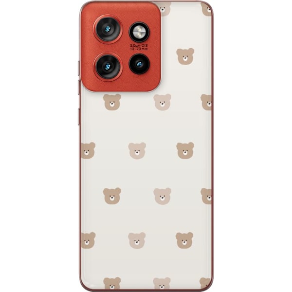 Motorola Edge 50 Neo Läpinäkyvä kuori Teddy-tausta - söpö