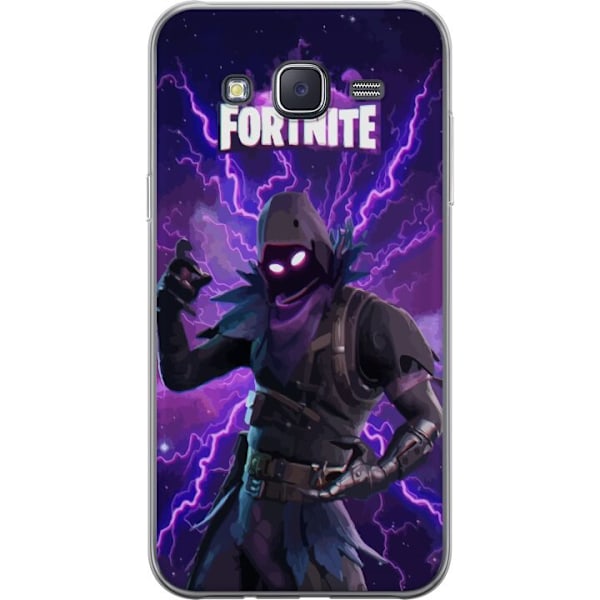 Samsung Galaxy J5 Genomskinligt Skal Fortnite Raven – Mörk Stridsikon från Battle Royale