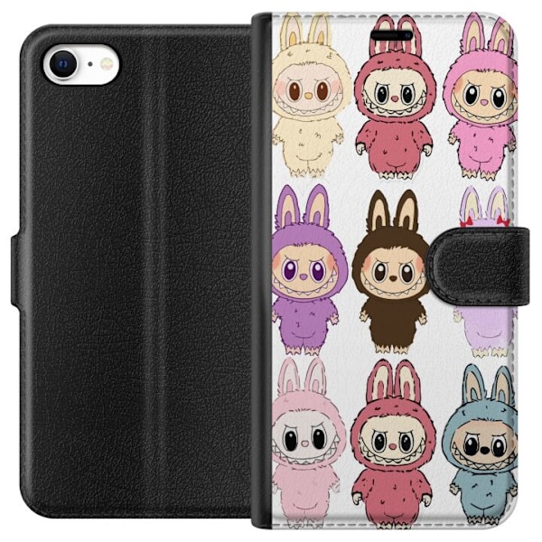 Apple iPhone 6 Plånboksfodral Labubu Pink Monster – Popkonst med Kawaii-touch