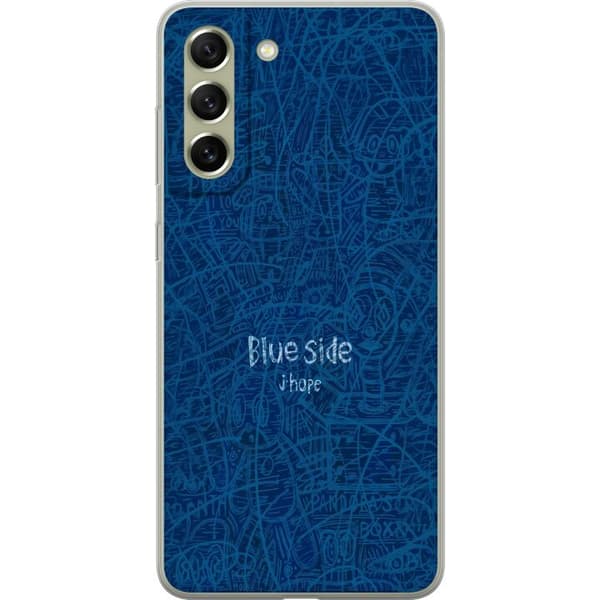 Kompatibelt Mobildeksel til Samsung Galaxy S21 FE 5G Blue Side klotter blå