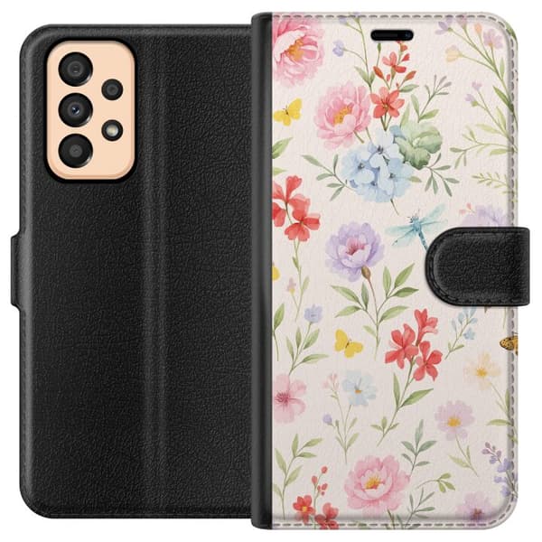 Kompatibelt Plånboksfodral till Samsung Galaxy A33 5G Blommor