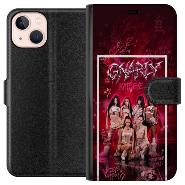 Kompatibelt Plånboksfodral till Apple iPhone 13 mini KATSEYE rosa