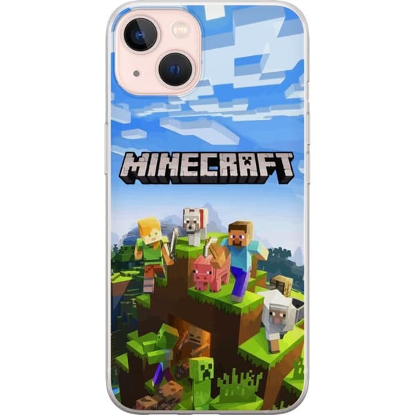 Kompatibelt Mobilskal till Apple iPhone 13 Minecraft Creeper block pixel retro gaming