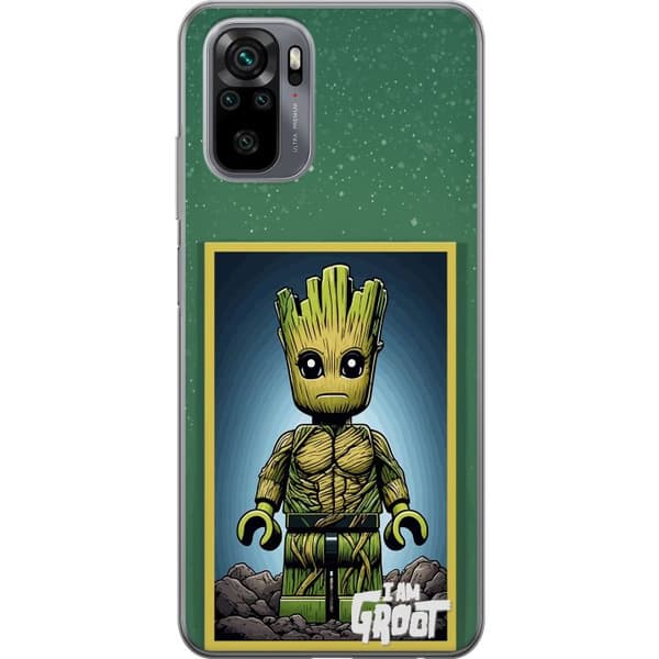 Kompatibelt Mobildeksel til Xiaomi Redmi Note 10S Robot med röda ögon grå