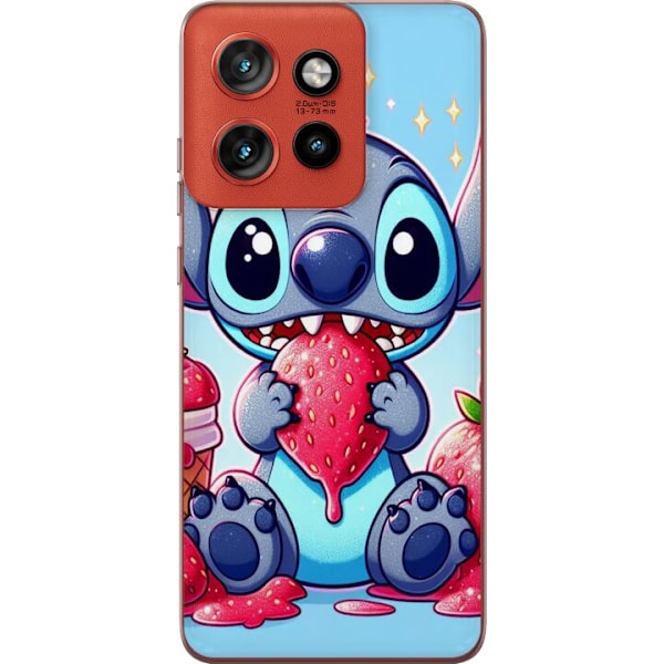 Motorola Edge 50 Neo Läpinäkyvä kuori Strawberry Stitch