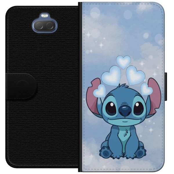 Sony Xperia 10 Plus Plånboksfodral Stitch Hoppande Glädje – Rolig Design för Present