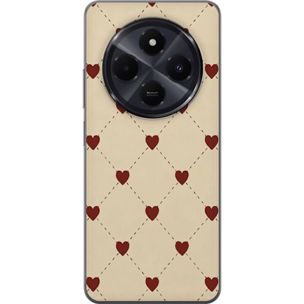 Xiaomi Redmi A4 Genomskinligt Skal Heart Grid