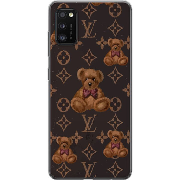 Samsung Galaxy A41 Genomskinligt Skal Louis Vuitton Teddy Bear Mönster Lyx Mode Design Populärt Motiv Fashion Trend Lyxiga Accessoarer